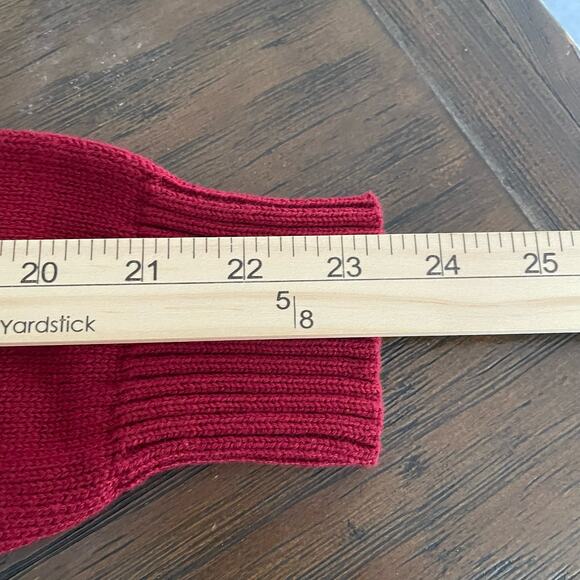 US Polo Assn Men SZ S Red 1/4 Zip Mock Neck Cotton Pullover Long Sleeves Sweater - Picture 9 of 11